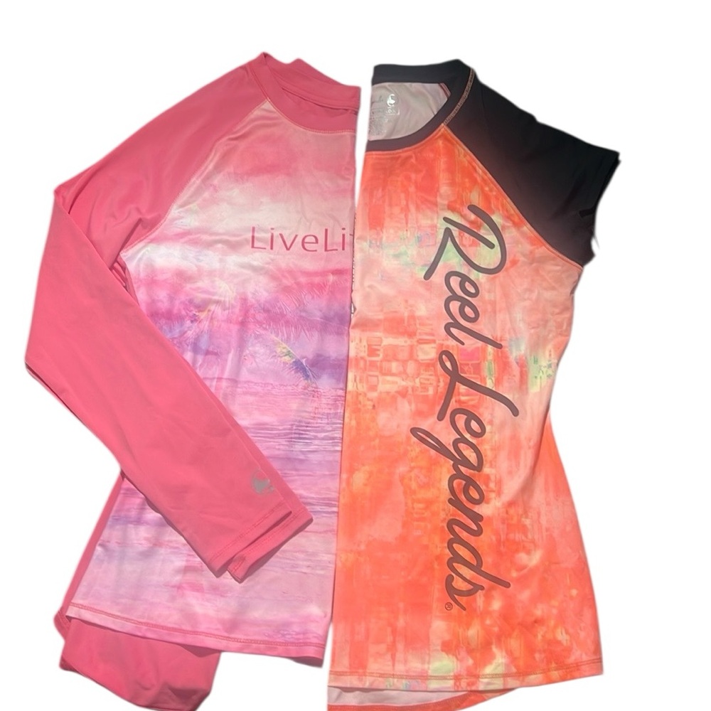 2 Reel Legends KEEP-IT-COOL outdoor wear shirts (1 short sleeve/ 1 long sleeve)